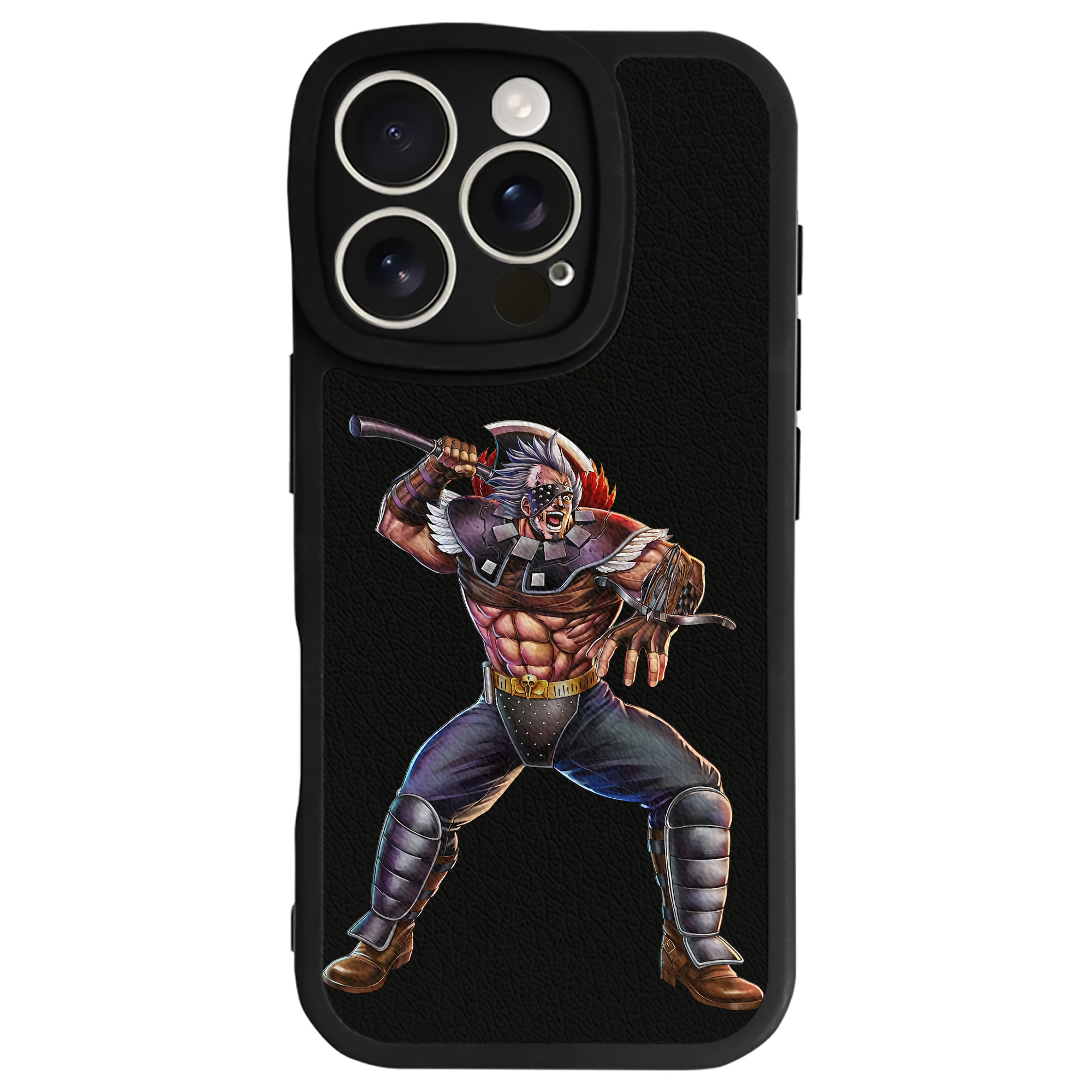 （画像用） 北斗の拳 Fist of the North Star 【iPhone 16シリーズ対応】シリコンスマホケース（レザー調） 材質：シリコン
